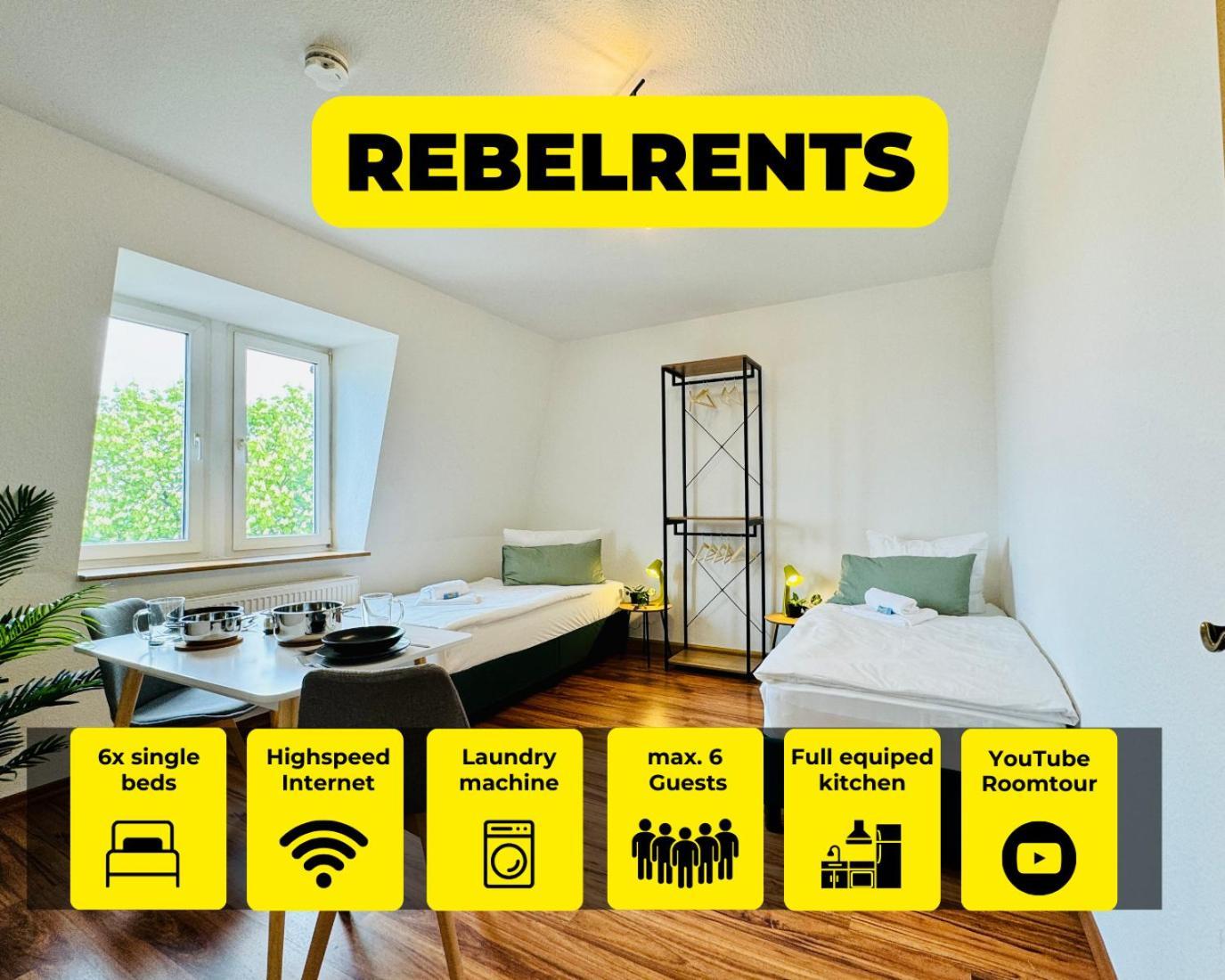 #3 Rebelrents - 6P Apartment, Modern, Stylisch Und Zentral! Zeitz Buitenkant foto